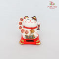 5' Solar Lucky Cat White (Swing) - FBA075#2