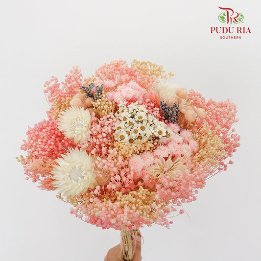 Dry Bouquet - Soft Pink - Pudu Ria Florist Southern