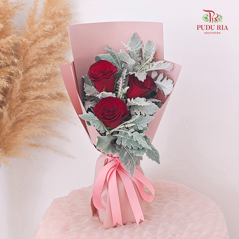 Red Rose Bouquet (3 Stems)