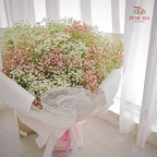Baby Breath White/Pink Bouquet