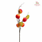 CNY Artificial Persimmon Spray Orange 80cm - (2 Stems)