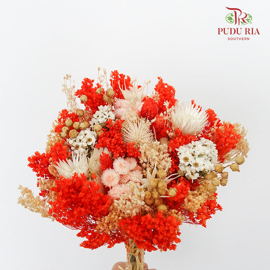 Dry Bouquet - Dark Orange - Pudu Ria Florist Southern