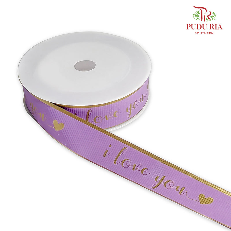 Printed Opp Ribbon ‘ ilove you ‘ - FRB093