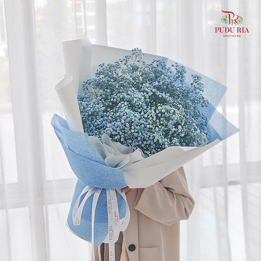 Baby Breath Blue Bouquet