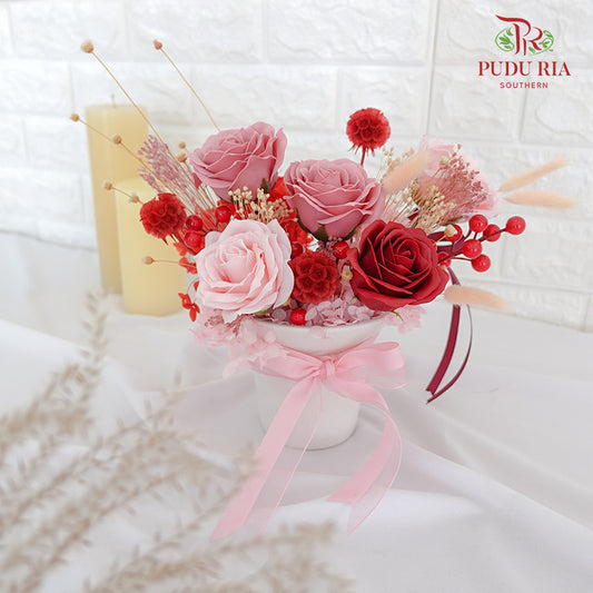 Soap Flower Rose Arrangement - Pudu Ria Florist Southern