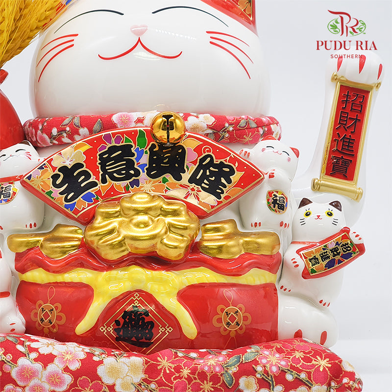 11' Lucky Cat (Swing) 生意兴隆 - FBA072#1 - Pudu Ria Florist Southern