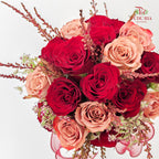 Red Rose & Cappuccino Wedding Bouquet