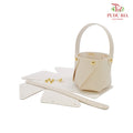 Mini Leather Flower Bag - FBA046#1 Beige - Pudu Ria Florist Southern