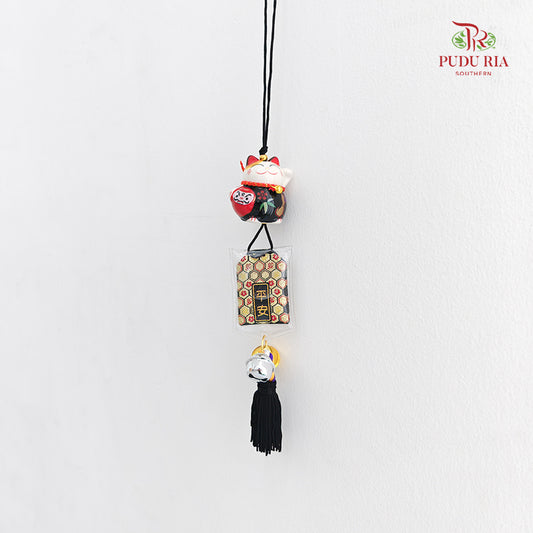 2` Maneki Neko Pendant Black - FBA104#3