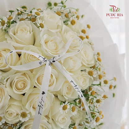 White Rose Bouquet (20 Stems)