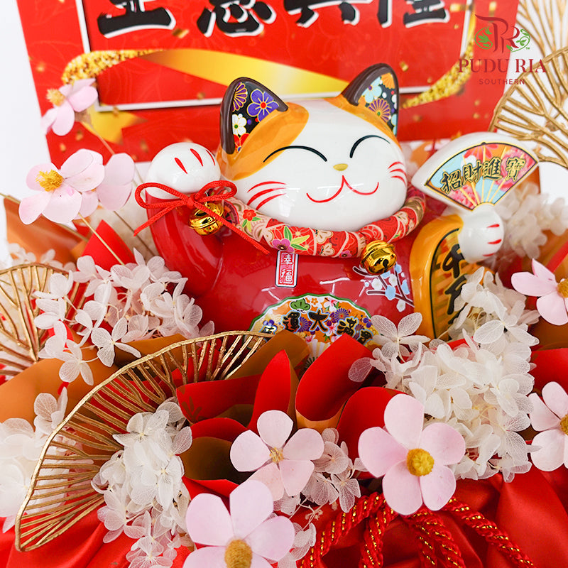 Grand Opening Lucky Cat Arrangement - Pudu Ria Florist Southern