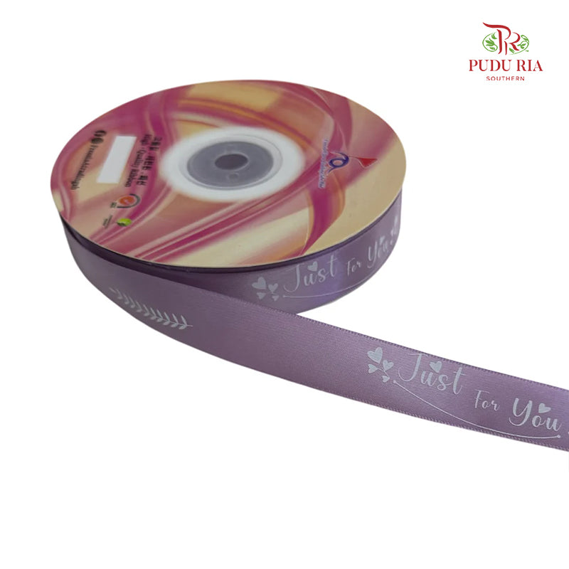 Soft Pastel Colour Premium Satin Ribbon "Just For You" - FRB134