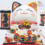 9' Lucky Cat White (Swing) 生意兴隆 千客万来 - FBA071#2 - Pudu Ria Florist Southern