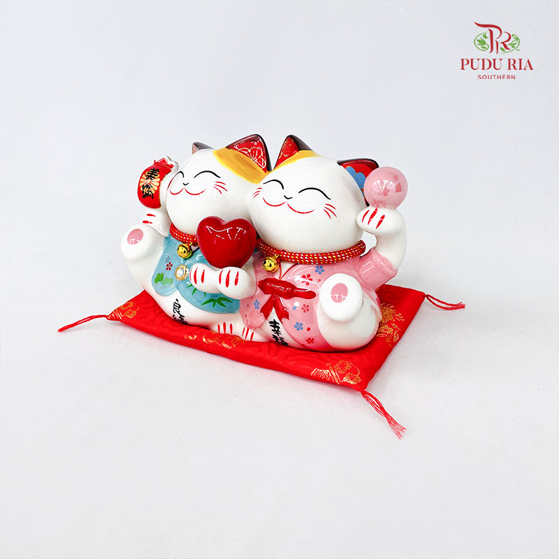 6' Lucky Cat Couple Love (Piggy Bank) - FBA107#1