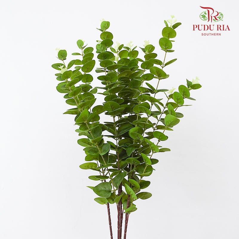 CNY Artificial Eucalyptus Spray 79cm  - Green/Gold (5 Stems)