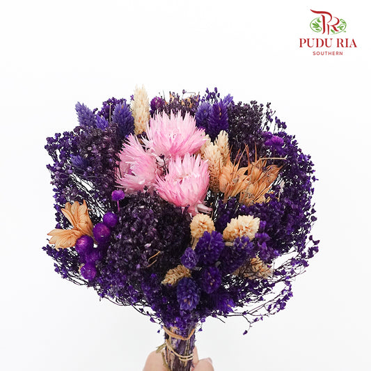 Dry Bouquet - Deep Purple - Pudu Ria Florist Southern