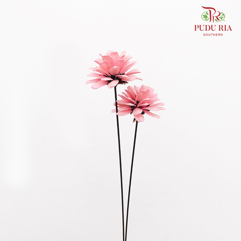 Dry Sunflower Seed Flower Pine Cone - Pink