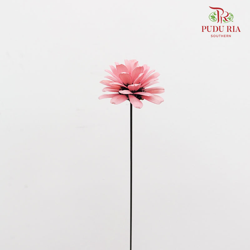 Dry Sunflower Seed Flower Pine Cone - Pink