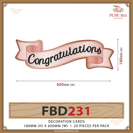 Decoration Cards Congratulations - FBD231
