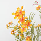 CNY Artificial Mini Flower Spray 92cm - Yellow (2 Stems)