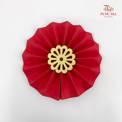 Red Paper Fan - 3 Pieces