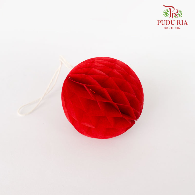 5' U Mini Honeycomb Paperball 5cm - Red