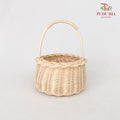 Floral Basket Round White/Beige - FBK001#5