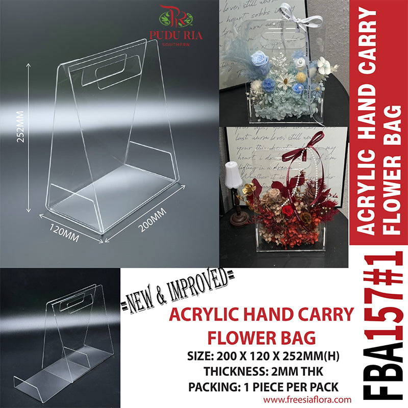 Acrylic Hand Carry Flower Bag - FBA157#1