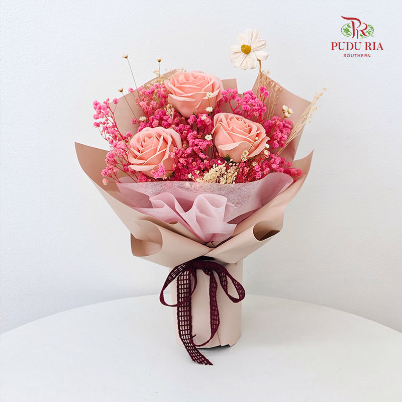 Soap Rose Bouquet - (3 Stems)