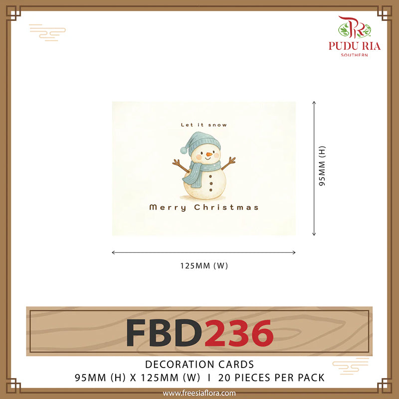 Merry Christmas Let It Snow Cards - FBD236