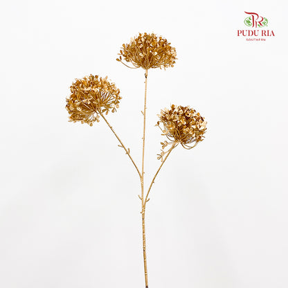 Gold Artificial Hydrangea (Per stem)