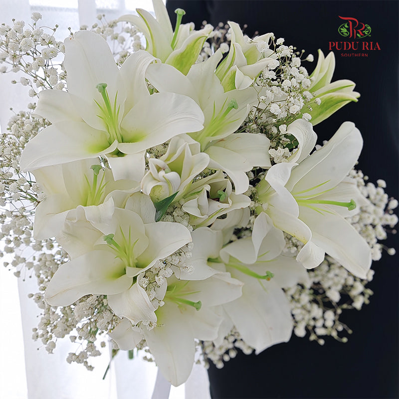 Lily White Wedding Bouquet