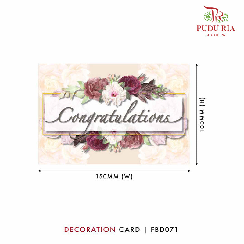 Decoration Card - FBD071