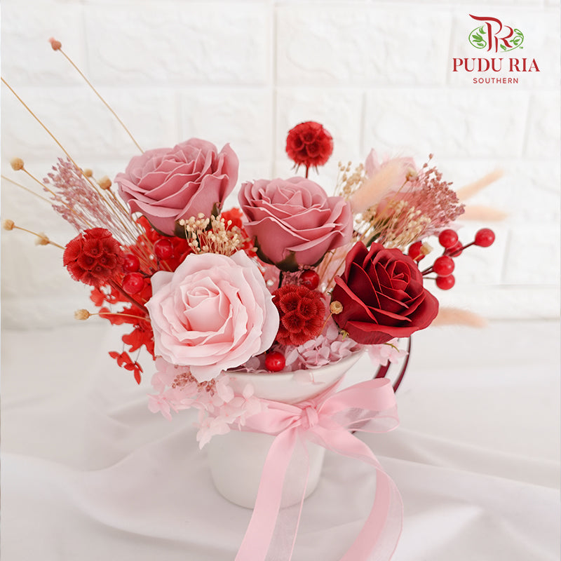 Soap Flower Rose Arrangement - Pudu Ria Florist Southern