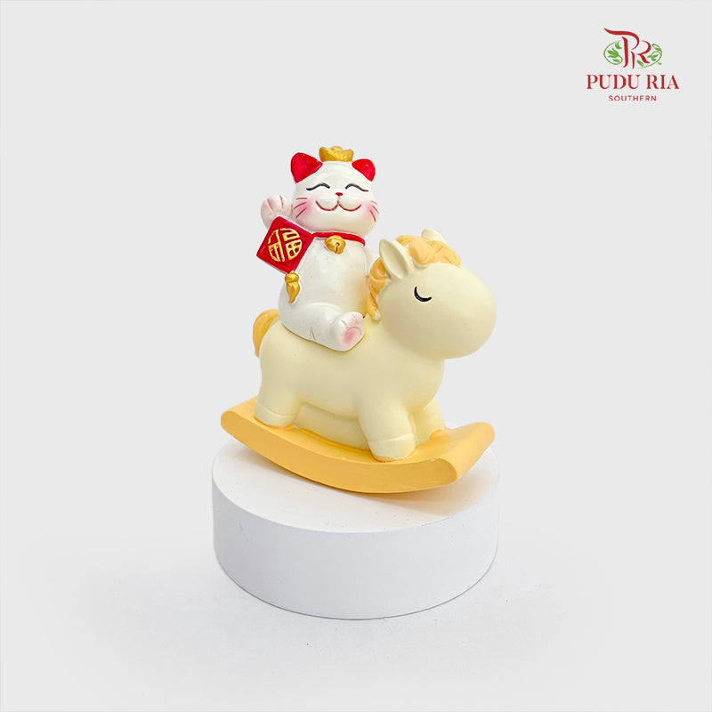 Rocking Horse Ornament - With Cat Fu