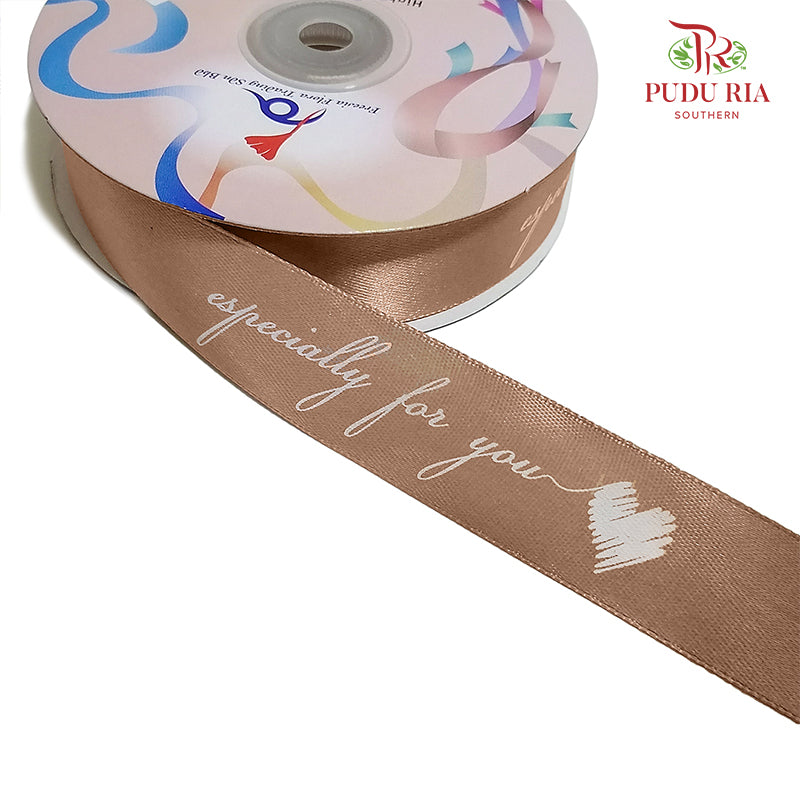 Printed Satin Ribbon ‘especially for you’ - FRB090