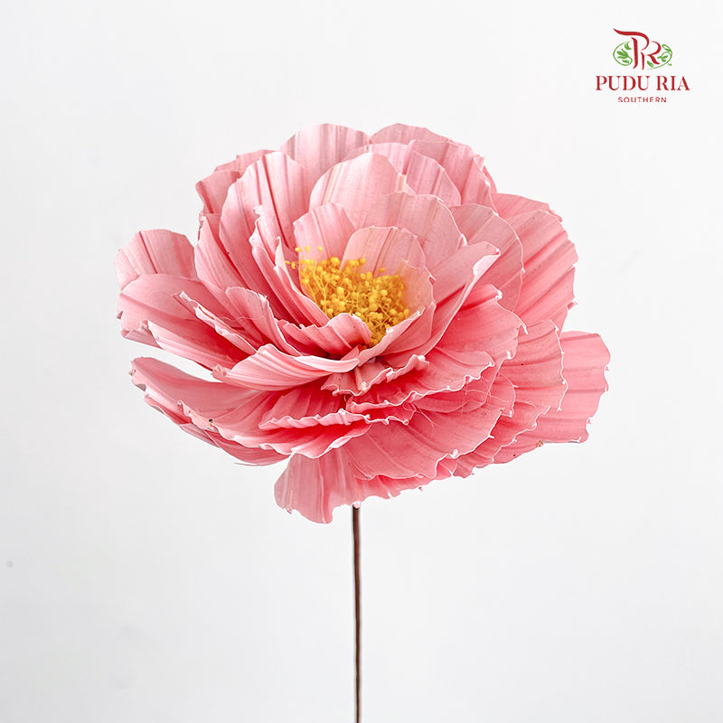Dry Peony Handmade Pink - Per Stem