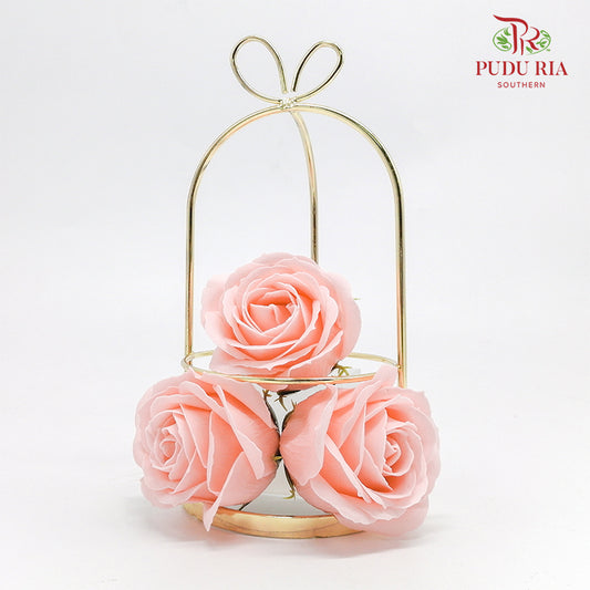 Korean Soap Flower Peach Pink - FBA044#4