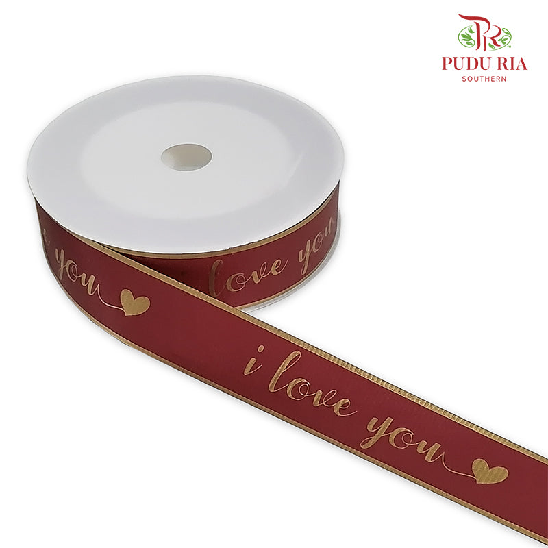 Printed Opp Ribbon ‘ ilove you ‘ - FRB093