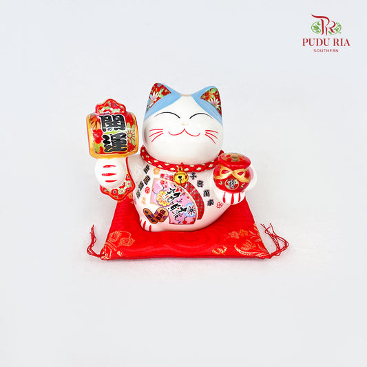 5' Lucky Cat 开运 White - FBA103#2