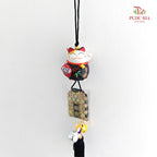 2' Maneki Neko Pendant Black - FBA104#3