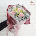 Pink Rose Bouquet (5stems) - Pudu Ria Florist Southern