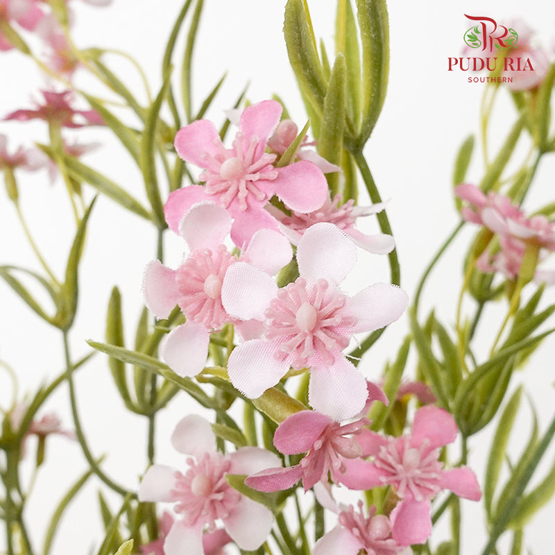 CNY Artificial Mini Flower Spray 92cm - Pink (2 Stems)