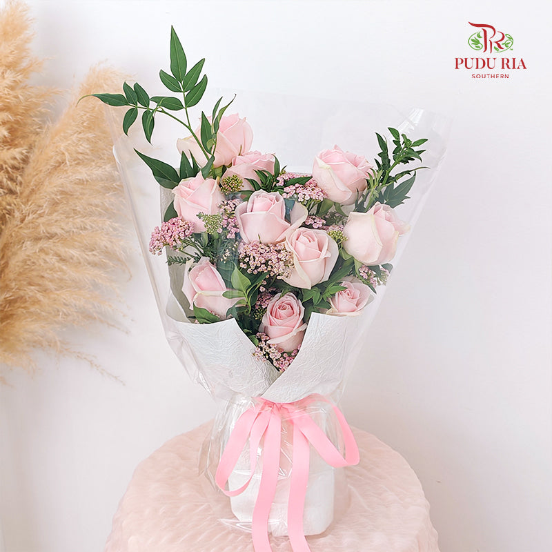 Pink Rose Bouquet (10 Stems)