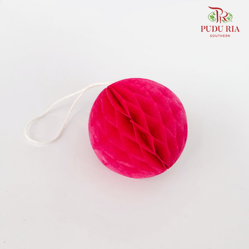 5' U Mini Honeycomb Paperball 5cm - Chery Pink