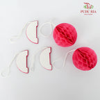 5' U Mini Honeycomb Paperball 5cm - Chery Pink