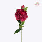 CNY Artificial Peony Spray 63cm Red - (5 Stems)