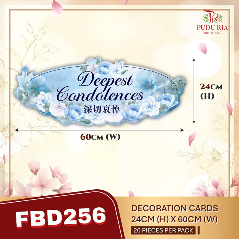 Decoration Card Deepest Condolences  - FBD256