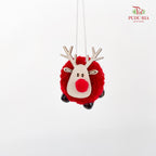 Fuzzy Reindeer Hanging Ornaments
