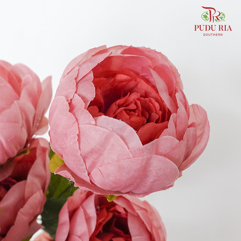 CNY Artificial Peony Bush 44cm - Pink